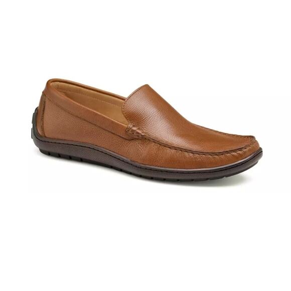 Johnston & Murphy Brown Nichols Memory Foam Leather Loafer Shoes 11.5M - Picture 1 of 12